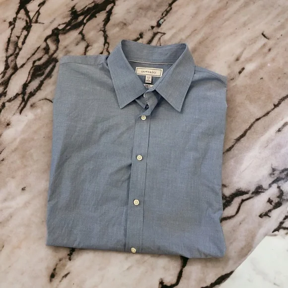 Crown & Ivy Blue Long Sleeve Button Down Shirt - Picture 3 of 5